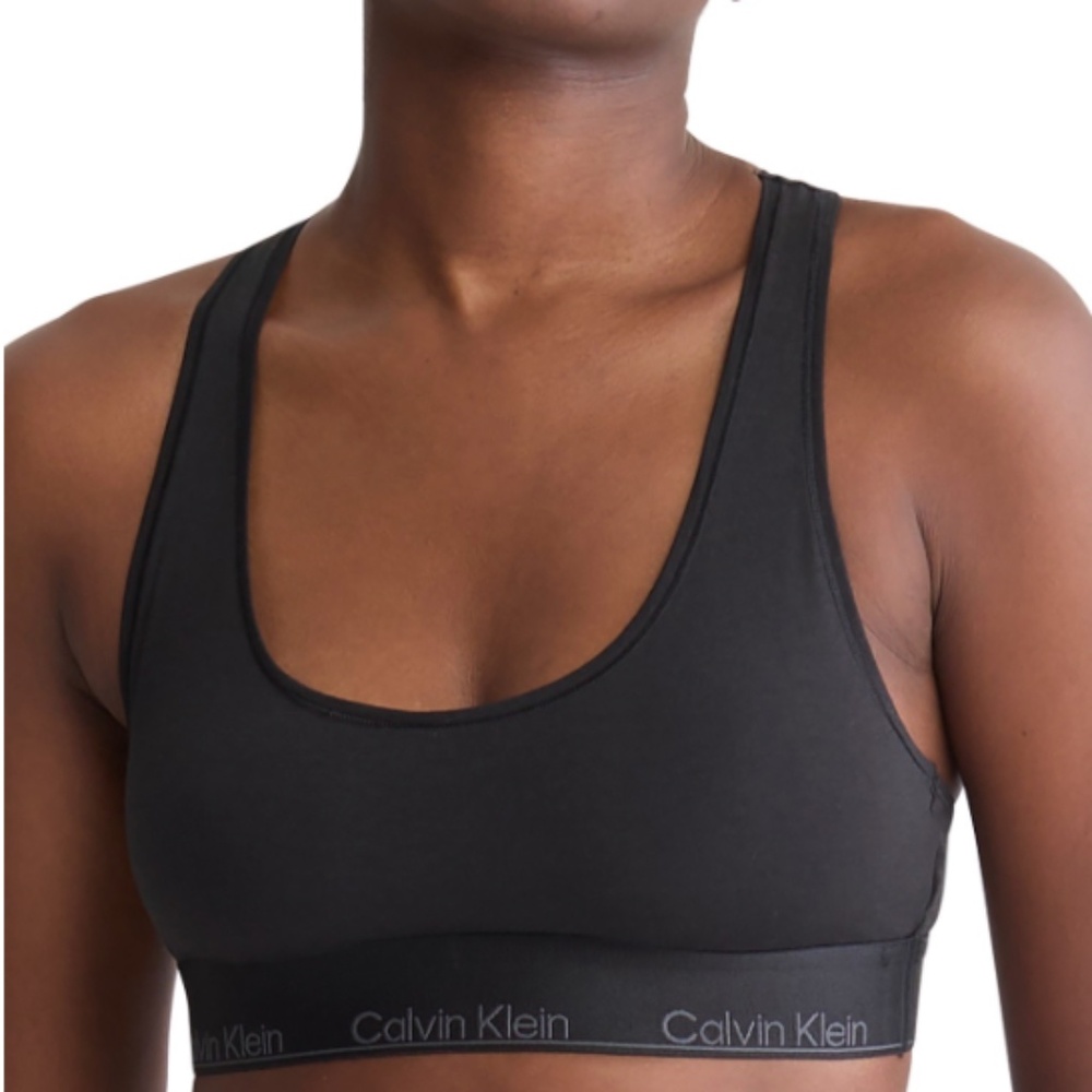 Calvin Klein Women's Modern Cotton Holiday Unlined Bralette Black Size XS NWT